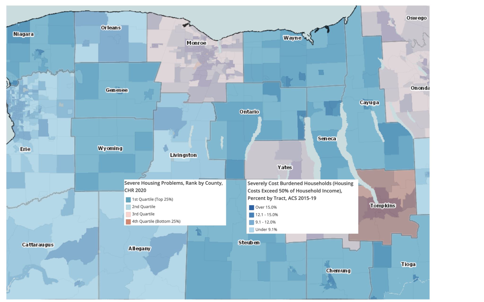 Map of Housing in Rochester ROC HEALTH DATA
